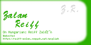 zalan reiff business card